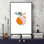 "IDÉE4WALL", reproduction d'art sur toile encadrée, texture délavée, vert, plante, géométrique, illustrations, art moderne, chic et coloré pour le salon, la chambre à coucher, le bureau - 24 po x 36 po - noir