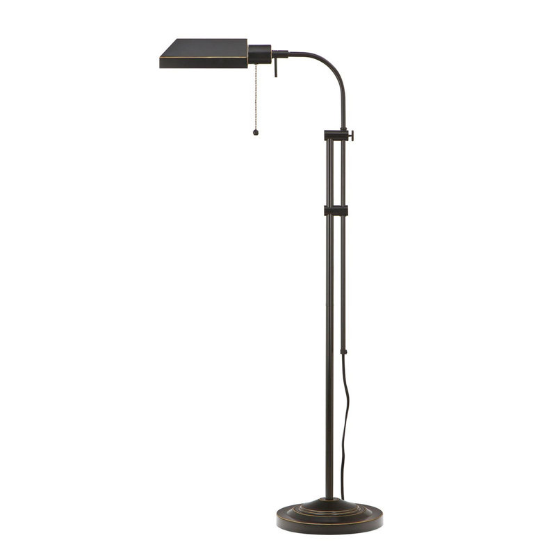 Lampe sur pied arquée / arquée 46 po Trishawna, Noir, Noir