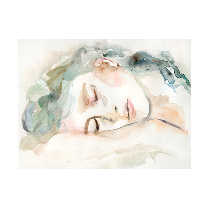 Art mural sur toile tendue - «Peaceful Rest I» de Victoria Barnes pour décoration de salon, de chambre à coucher ou de bureau - 35 x 47
