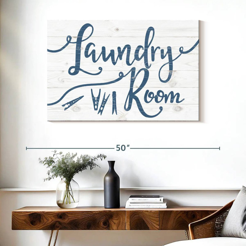 Blanchisserie, impression sur toile, H 26 po x l 39 po x P 1,25 po