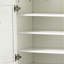 Armoire à chaussures de grande capacité avec 7 + 3 compartiments, banc réglable blanc pour le hall d'entrée