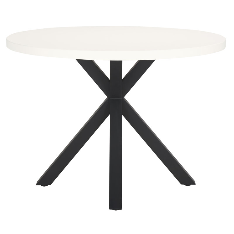 Saxon Outdoor Round Dining Table, Light Gray