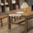 Brown Rectangular Solid Wood Dining Table-1970009086