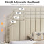 Lit simple tapissier avec 2 tables de chevet - Ensemble de chambre à coucher moderne-545769008-545769009
