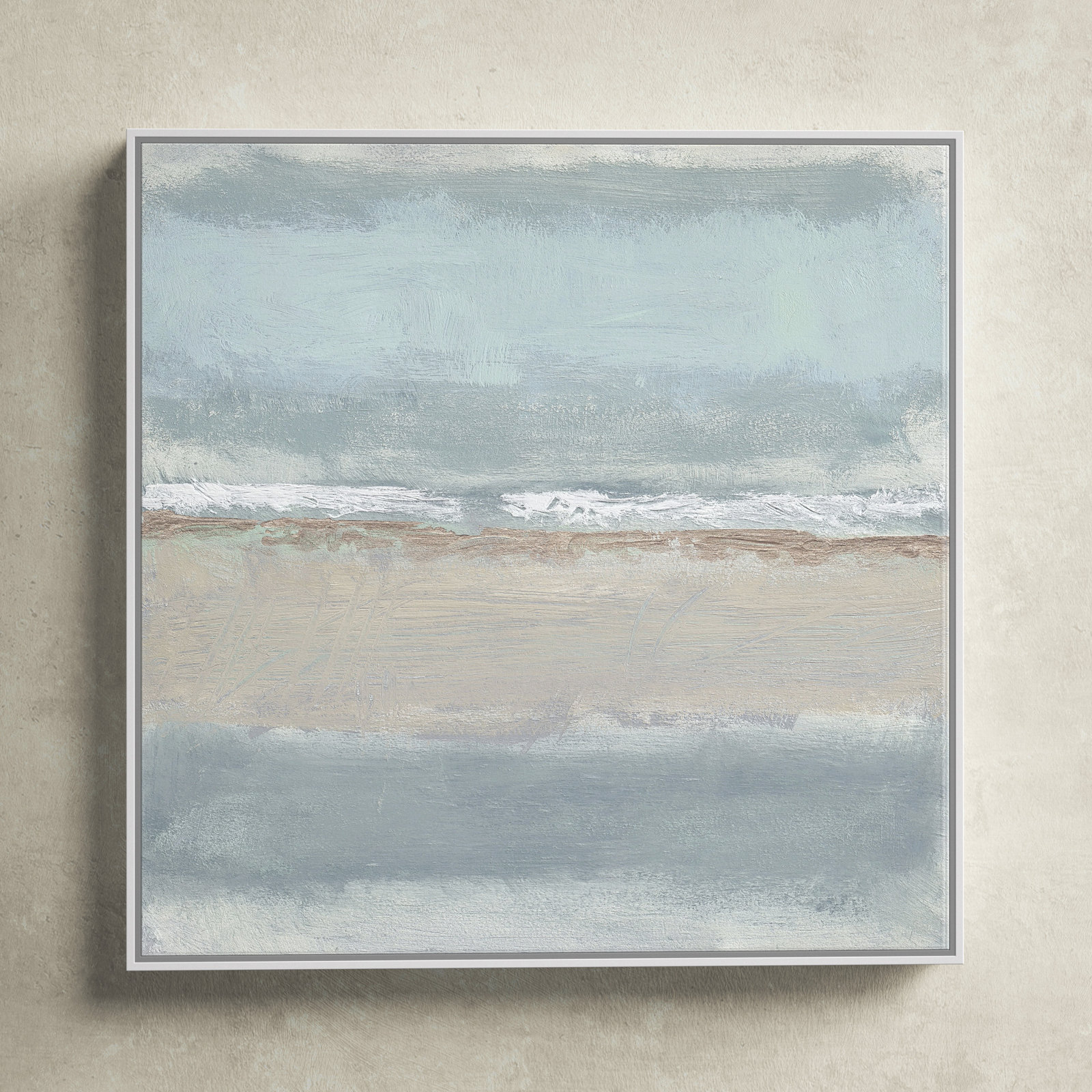 Dandelion "Serenity 1" Painting by Filippo Ioco, White , 24" H x 24" W x 2" D