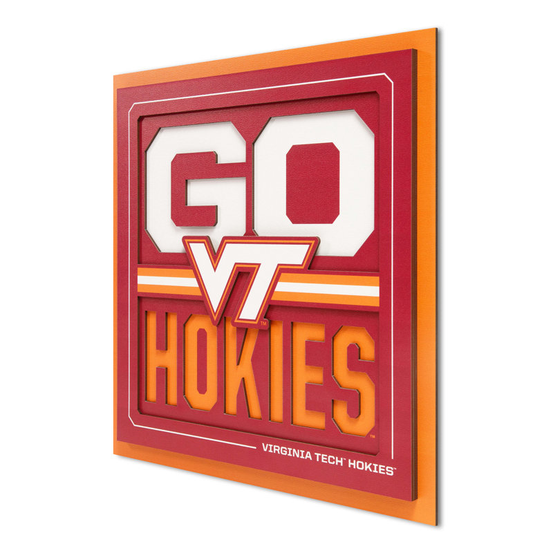 «Virginia Tech Hokies Slogan Series», art mural 3D, Hokies de Virginia Tech