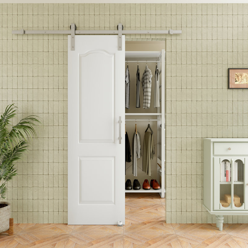 Porte de grange coulissante en bois 80 po H 2Lite, 24 po x 80 po