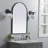 Sabine Metal Arch Wall Mirror-272105429-272105436