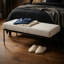 Banc rembourré en coton Ethyn