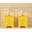 Ensemble de 2 tables de chevet jaunes 2 tiroirs Temara-726296497