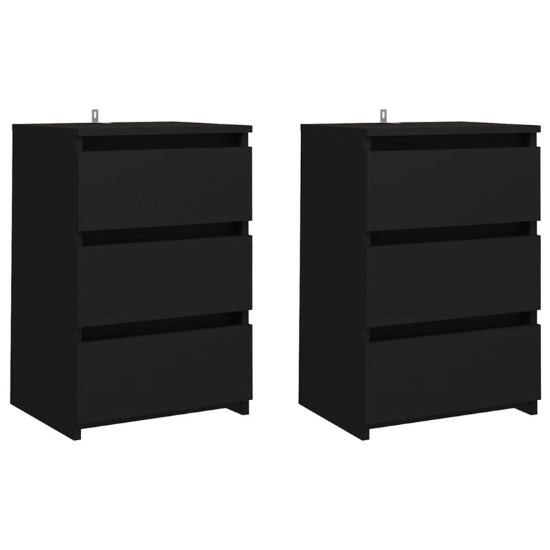 Ikeny 40cm W Manufactured Wood Bedside Table