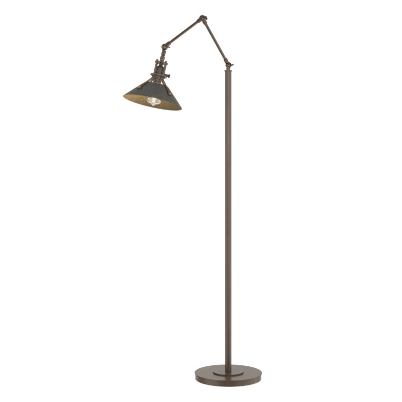 Henry 60.8" Task Floor Lamp, Bronze, Natural Iron