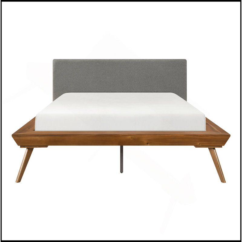 Meuble-lit tapissier gris foncé 1pc, Grand lit
