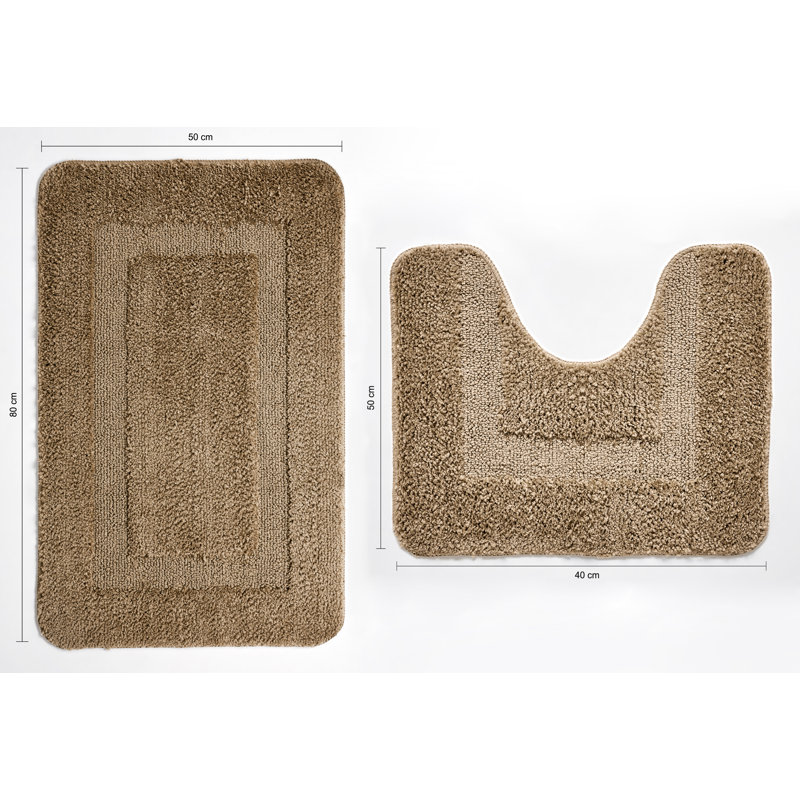 Eunji Non-Slip Bath Rug, Brown