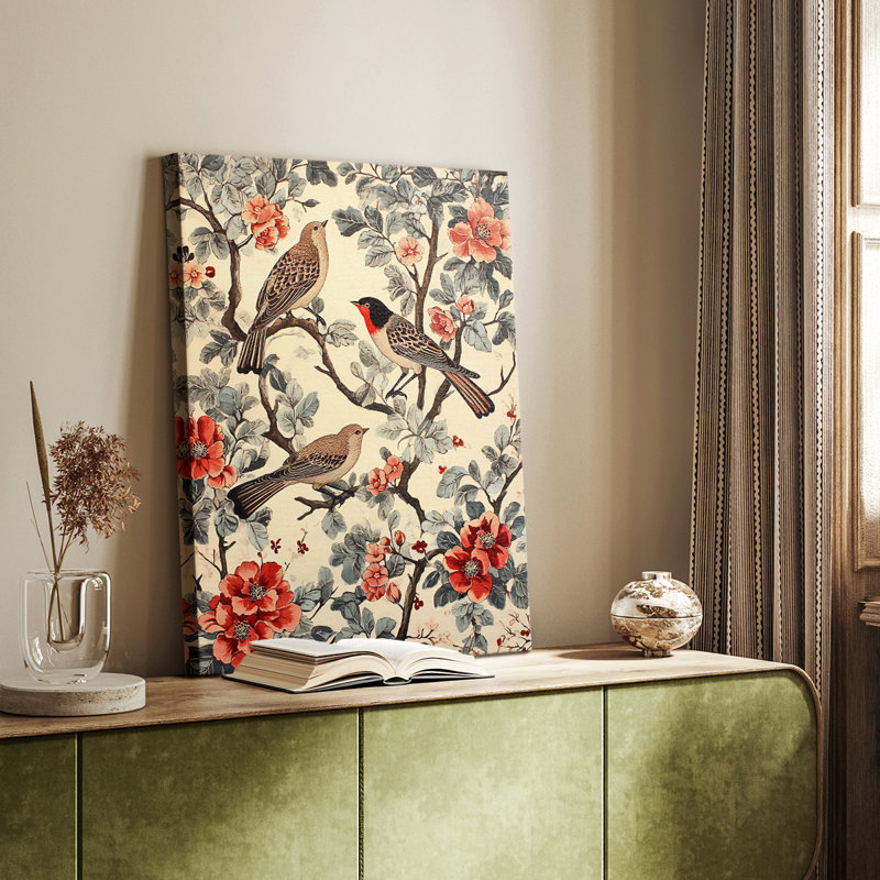Série Cxxix de la collection Wm-morris - Toile tendue avec châssis de qualité supérieure - Prêt à être accroché