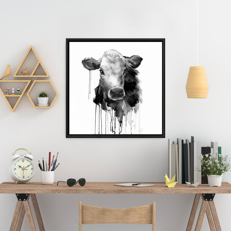 Jersey cow - 24"x24" Framed canvas