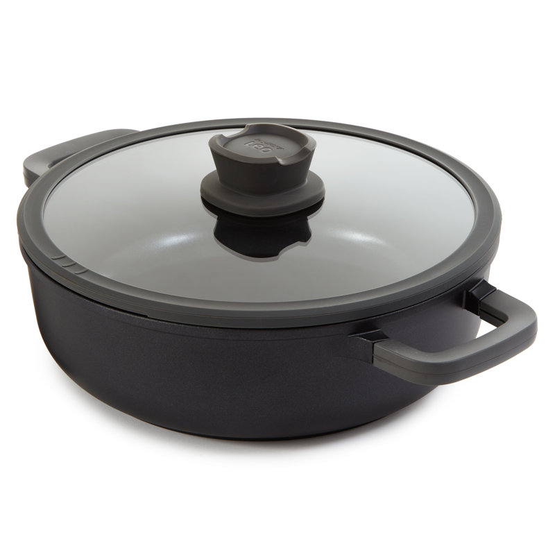 BergHOFF Leo Stone+ Nonstick 11" Sauté Pan with Lid 2-handle Recycled, 5qt