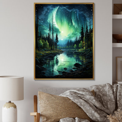 Northern Lights Aurora Reflection 1 - Northern Lights Wall Art