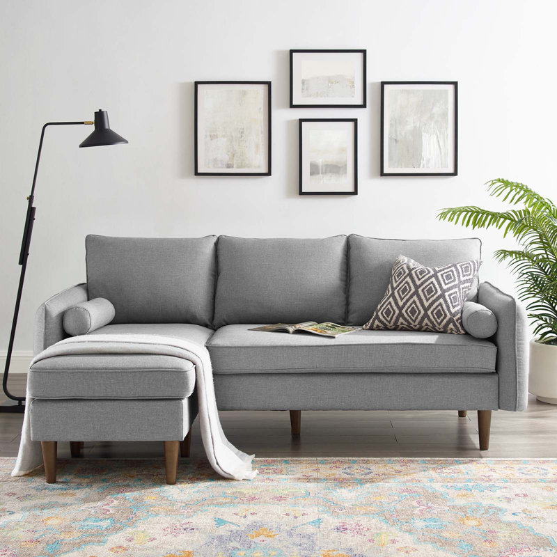 Canapé modulaire Revive par Modway, Velours gris pâle
