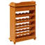 Support à vin vidaXL brun en bois de pin massif 58 x 28 x 90 cm