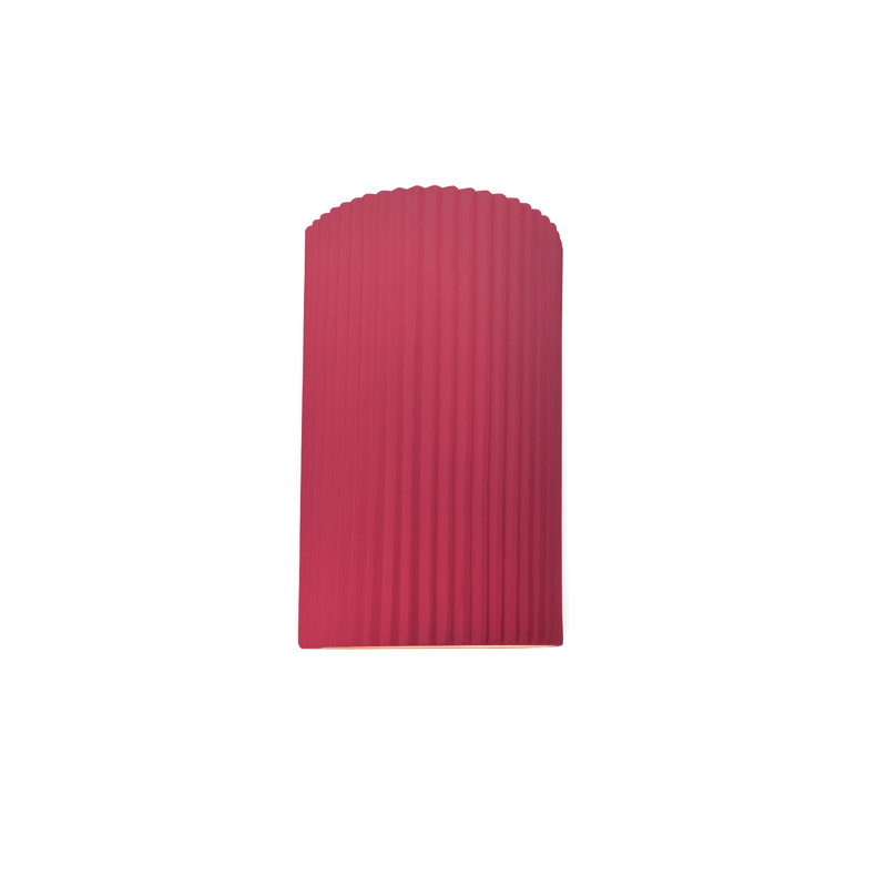 Applique murale en céramique Beda, H 9,5 po x l 5,75 po x P 4 po, Cerise