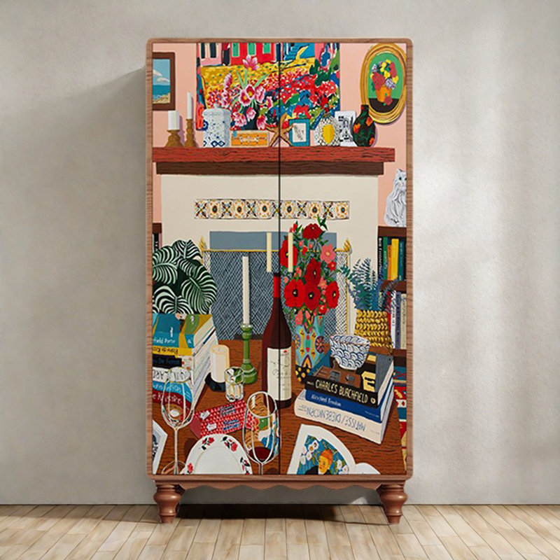 Garde-robe moderne pour chambre double, Noyer / brun rougeâtre
