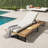 Outdoor Acacia Chaise Lounge-437934082