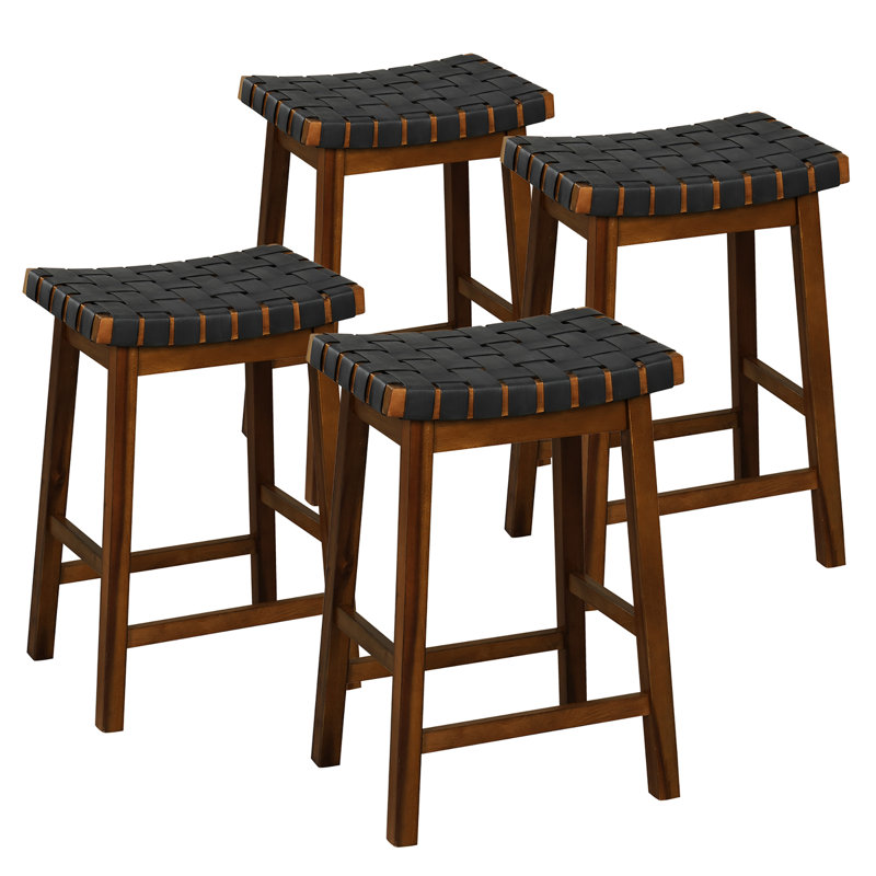 Nenia Counter Stool with Solid Wood Frame