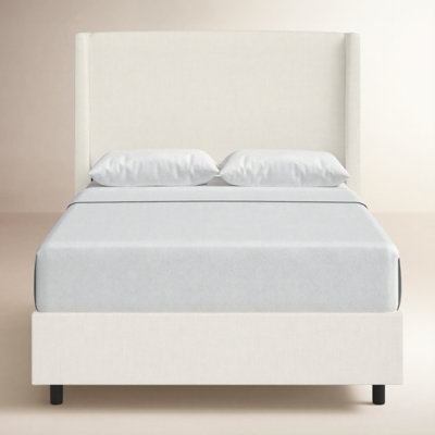 Tilly Linen Upholstered Wingback Bed