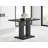 Eubanks High Gloss Double Pillar Dining Table Set with 4 Luxury Faux Leather Dining Chairs-421853331-529175067