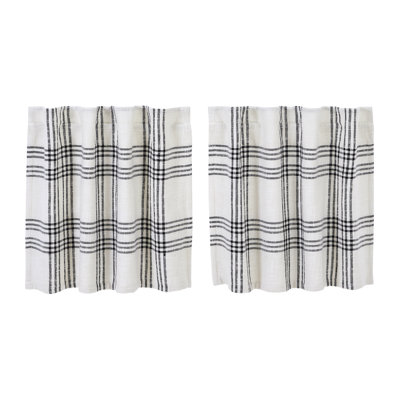 Cohens Cotton Plaid Tailored Cafe Curtain