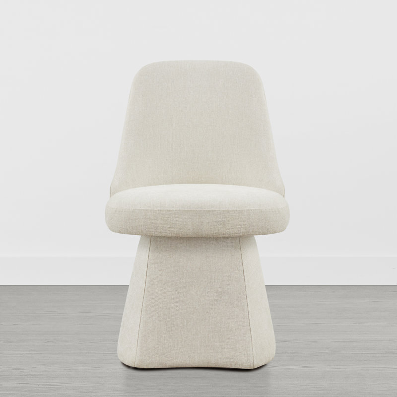 Chaise pivotante rembourrée en tissu, Lin lin