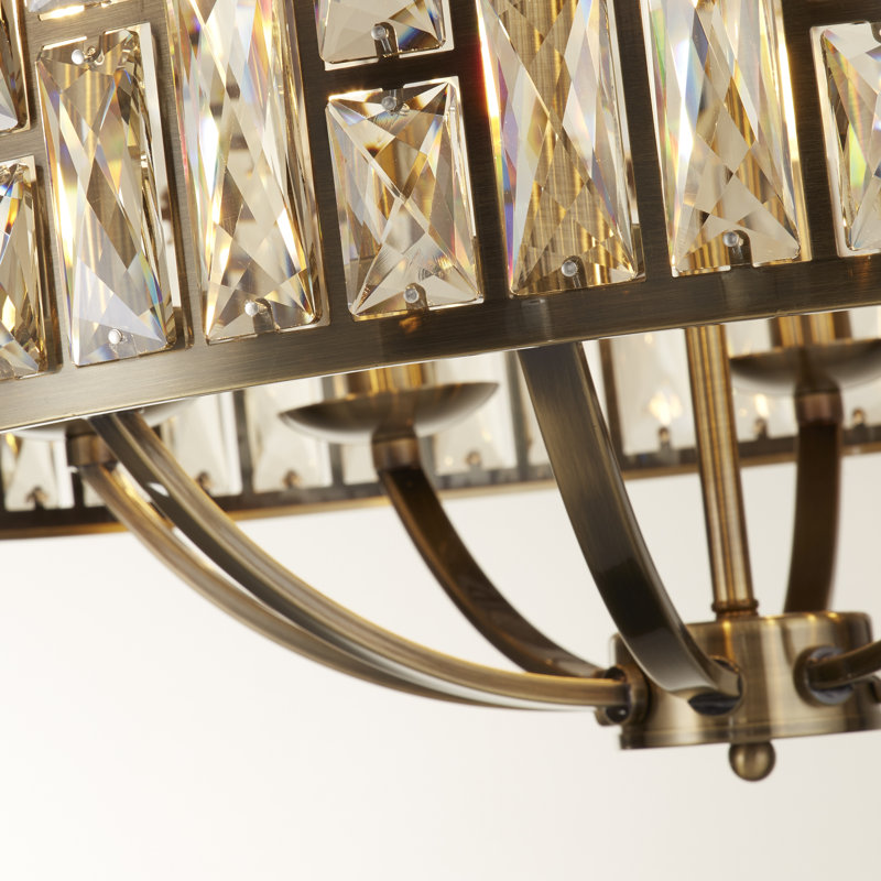 Magana 5 - Light Drum Chandelier, 3, 38cm W, Silver