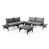 Dark Gray Cushion/Gray Frame