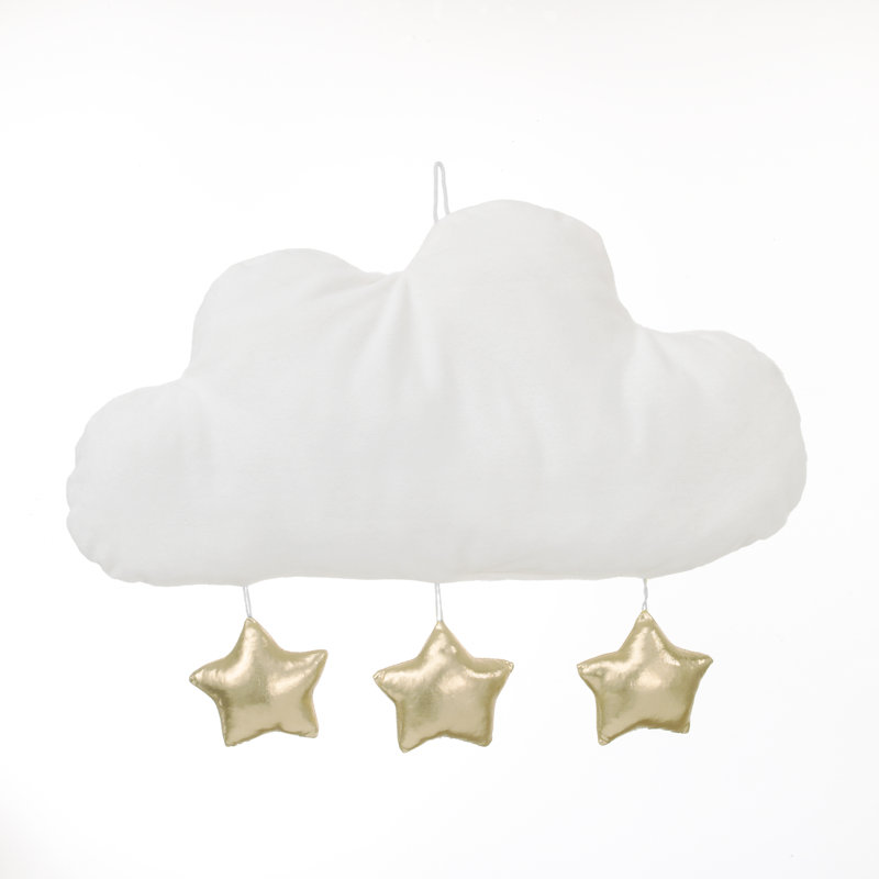 Décoration murale sculptures nuage avec étoiles 3d