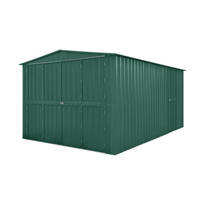 Globel 10 X 15 Apex Green Metal Workshop Garage