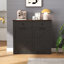 Armoire poubelle à double basculement noir Farmhouse pour poubelles 20 gallons Farmhouse