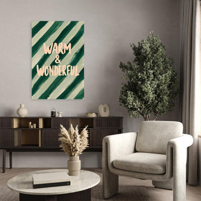 Warm Wonderful Stripes Contemporary Winter Wall Art Print