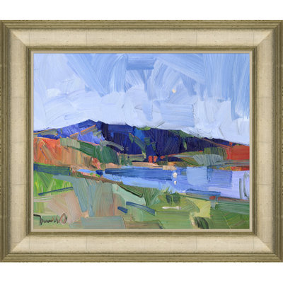 Lakeside Landscape Painting by Joseph Mota