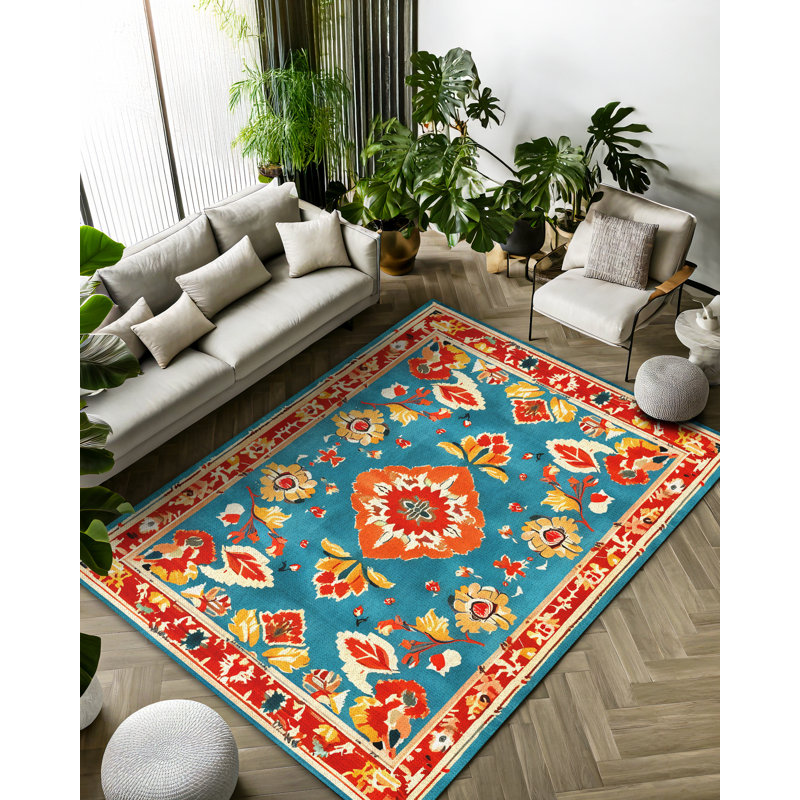 Arathorn Collection Digital Print Cotton-Polyester Blend Rug , Runner 5'3" x 13'2"