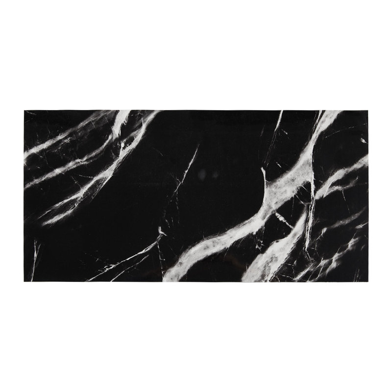 Polyvinyl Chloride (PVC) Peel and Stick Field Tile, 30 cm x 60 cm, Black