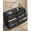 KAILYN Collection - Chest Of Drawers For Bedroom, Storage Organiser Unit With 6 Drawers, 40 X 119.4 X 75 Cm, Modern Style, Ebony-686055462