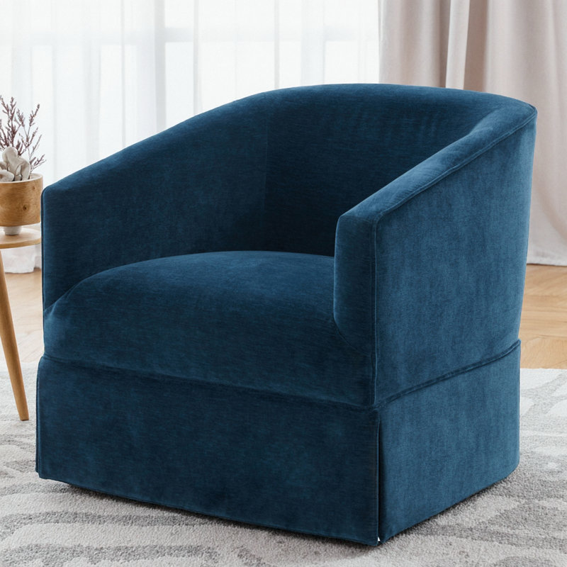Chaise pivotante à jupe Caper, Bleu