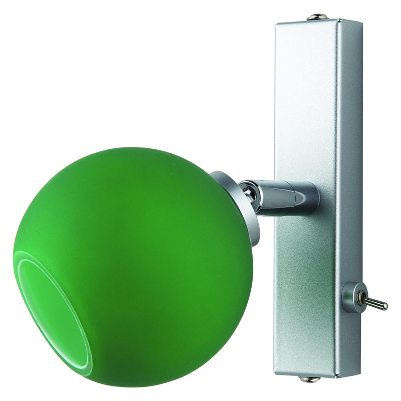 Pickett 7.3cm H Glass Round Wall Sconce Shade ( Screw On ), Opal green