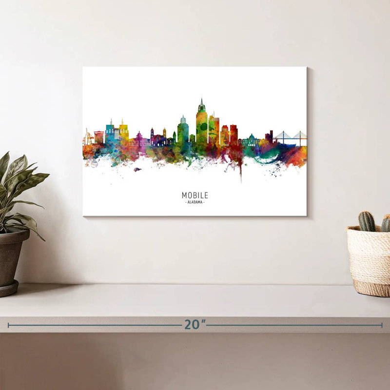 Mobile Alabama Skyline I, H 8 po x l 12 po