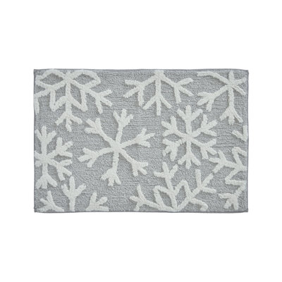 Tapis pour salle de bain gris Holiday The Aisle® Home Karelle, 20 po x 30 po