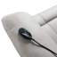 Fauteuil inclinable électrique en microfibre gris pâle polie avec fonction de levage, chauffage et massage