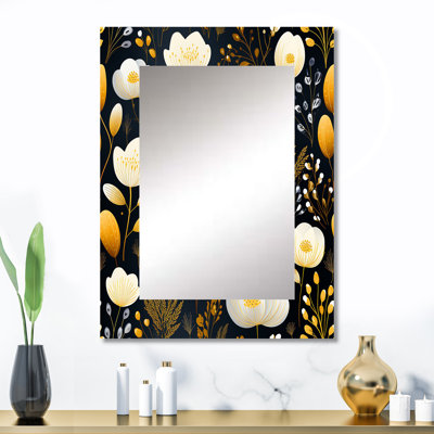 Motif floral Debie Artistic Essence - grand miroir mural floral