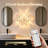 3-Light Flower Glass Wall Lamp with Remote, 3 Colors, Timer, - 10000mAh Detachable Battery, Dimmable LED Wall Mount Lamp for Bedroom Living Room Hallway