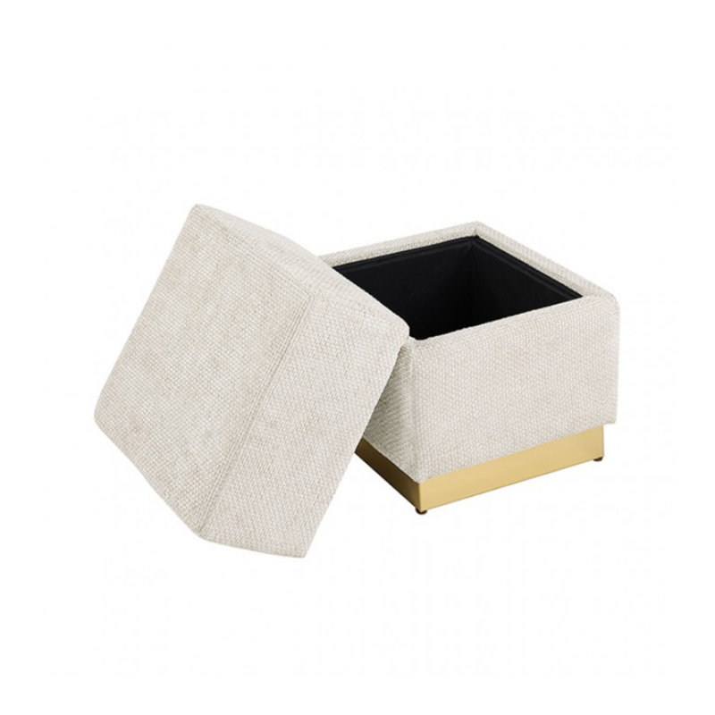 Tabouret de rangement Bowman, Blanc